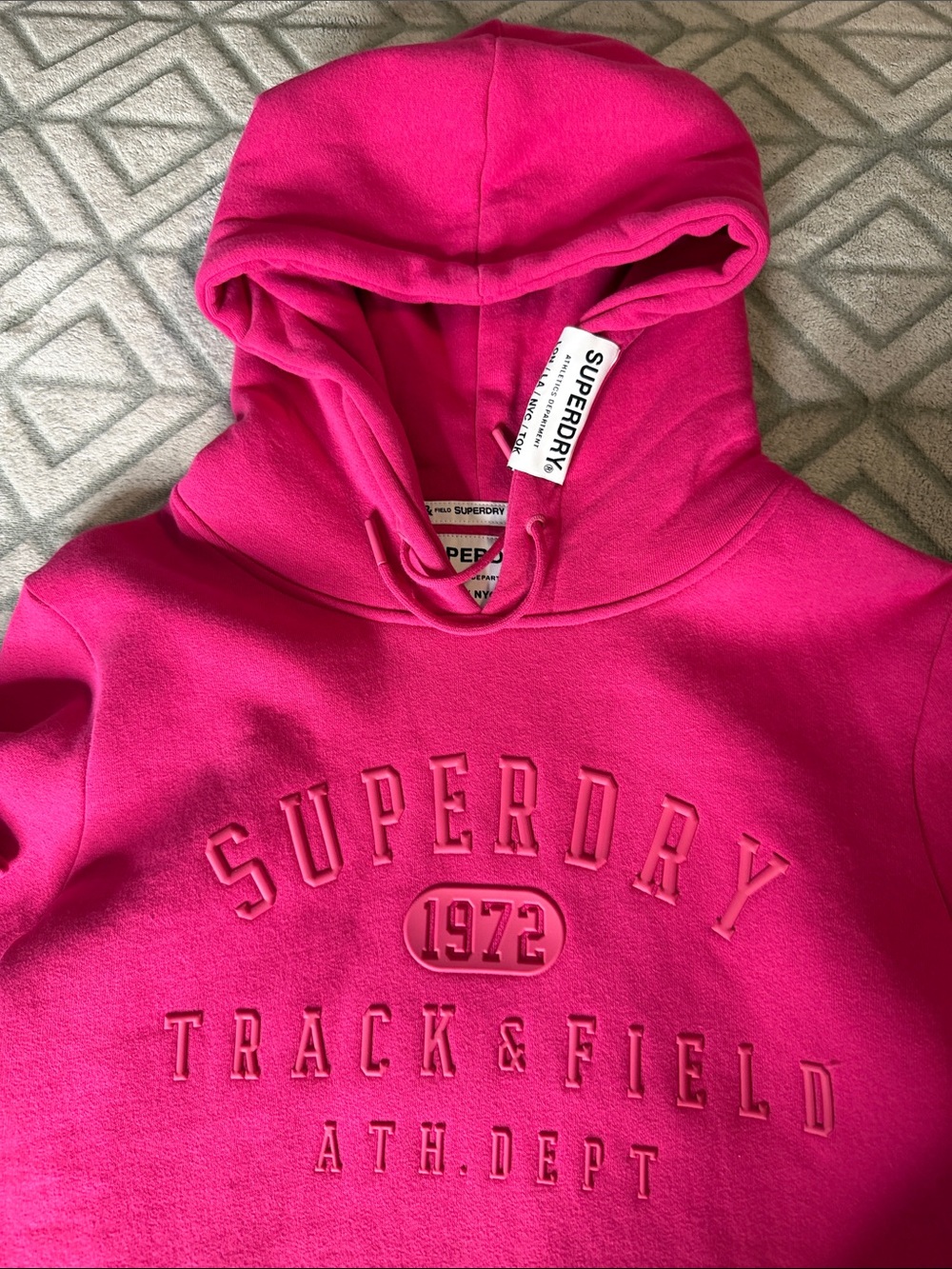 Superdry women Hot Pink Hooded Sweatshirt